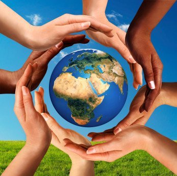 The Earth is in our hands. The most beneficial step you can take to save our environment is to go vegan. Photo © iStock AlexMax.